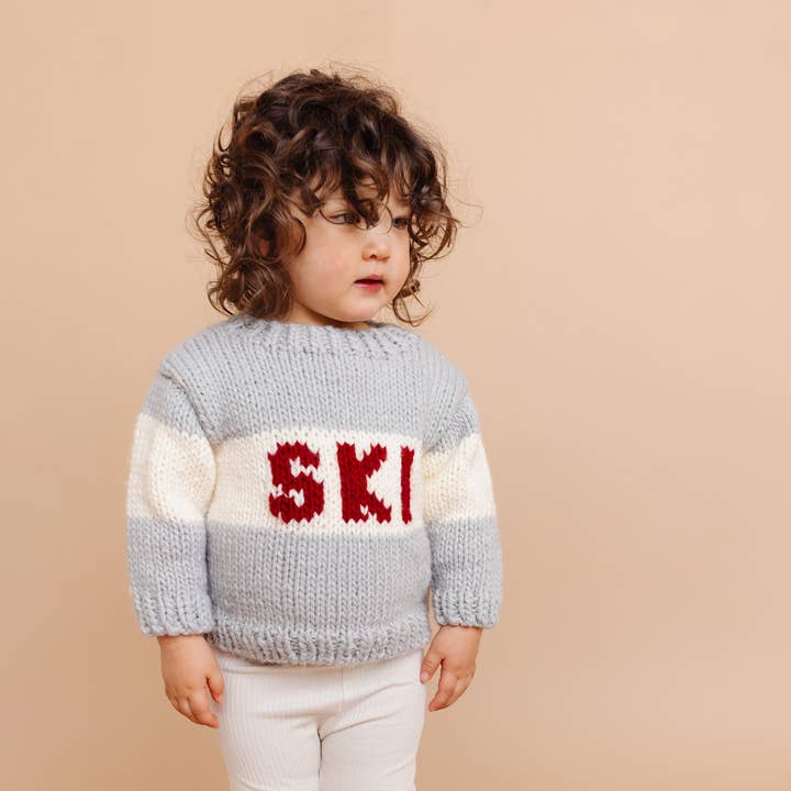 The Blueberry Hill – wholesale Knitted jumper – Baby – Ski Sweater Bowie Grey Kids Baby Clothing Christmas 20251