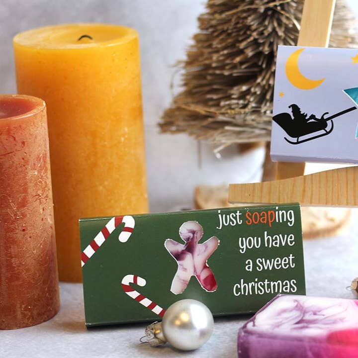 Loofys - Wholesale Bar Soap - Gingerbread - body bar in luxury Christmas packaging1