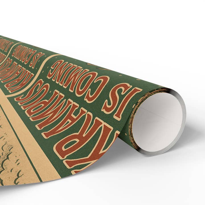 Goth Cloth Co. - Wholesale Flat Wrap - Krampus is Coming Gift Wrap6