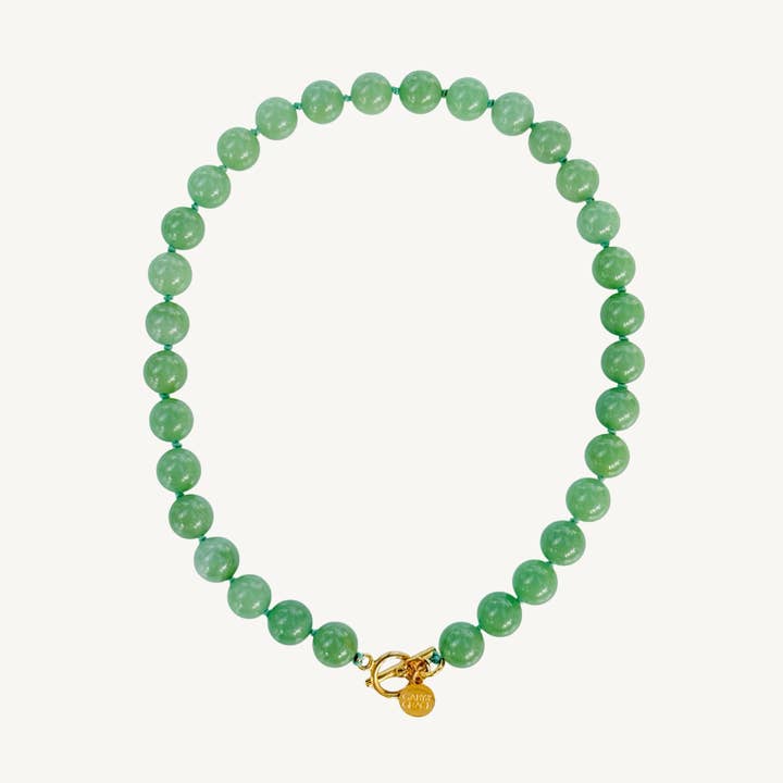 Green Aventurine Gemstone Knotted Necklace for wholesale by Gaby & Grace