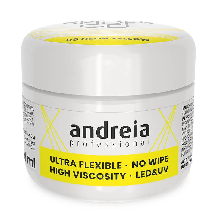 Andreia Professional - Vegan Nail Art Spider Gel - Colour 08 Neon Yellow for wholesale by Andreia Professional