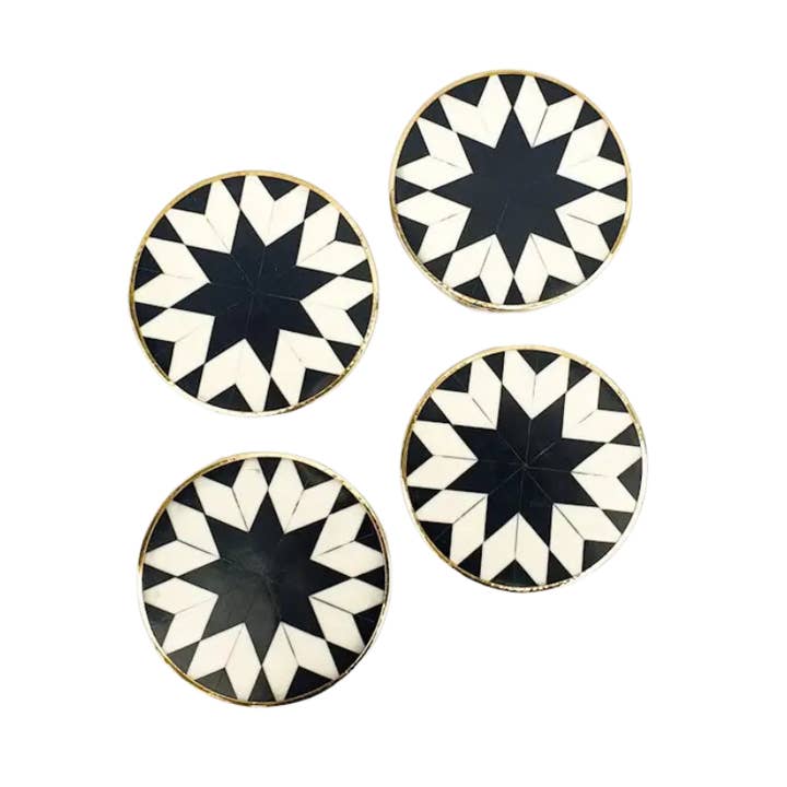 Bone Inlay Coasters for wholesale by CLINQ