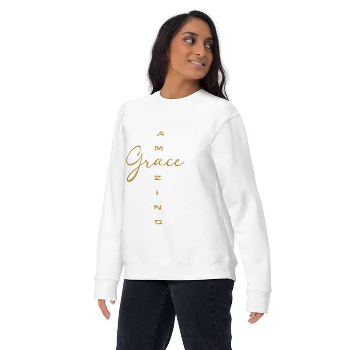 Amazing Grace Premium sweatshirt voor wholesale door iPhrase