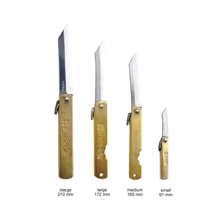 Japan Best - Wholesale Pocket Knife/Holder - Higonokami Folding Knife - Brass