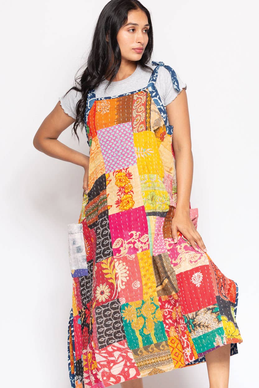 Sevya Handmade - Wholesale Dress - Women's - Reversible Kantha Cotton Sundress5