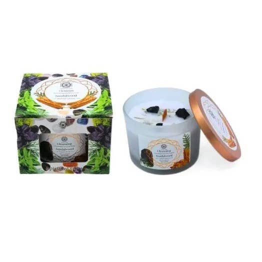 Ethike.eu - Wholesale Jar/Filled Candle - Cleansing - Sandalwood Semiprecious Stone Candle4