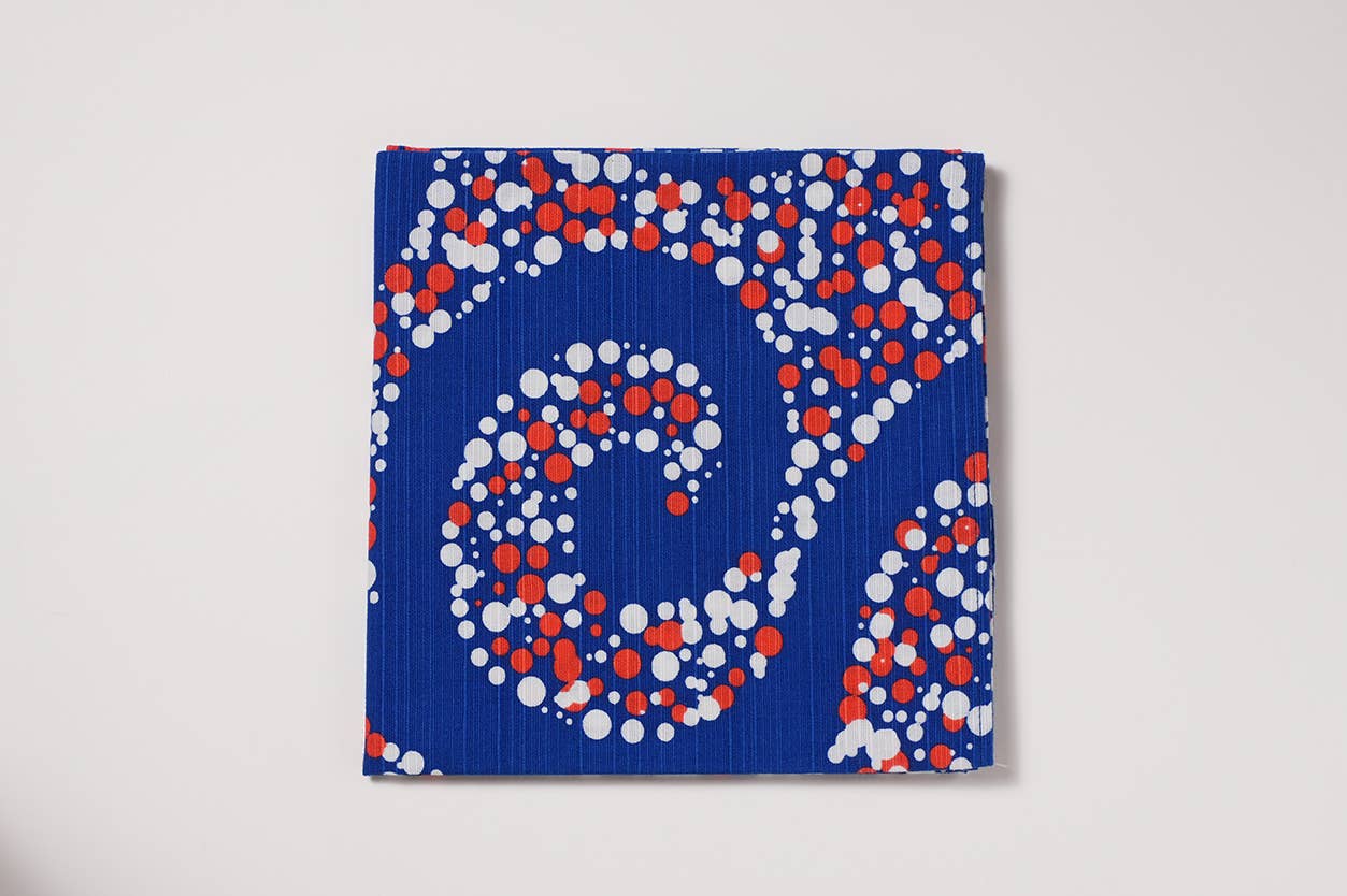 KASHIKO - Vente Pochette cadeau - Emballage cadeau en tissu/Furoshiki/Japonais/70cm×70cm Arabesque Bleu2