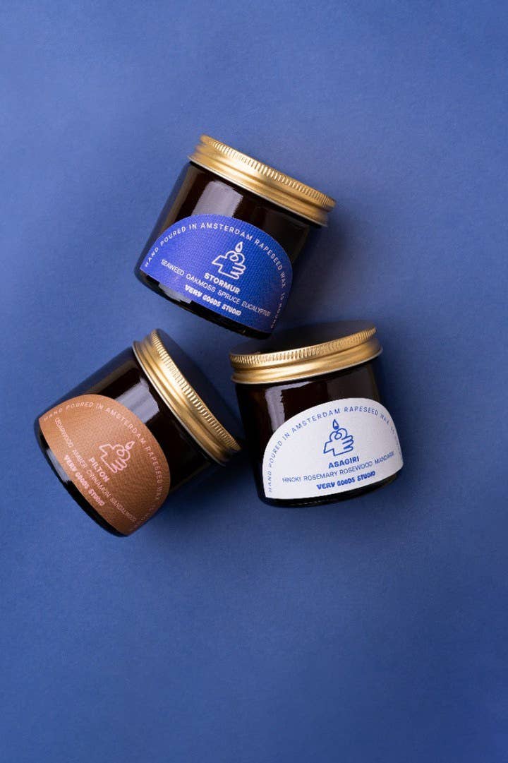 Very Goods Studio - Wholesale Jar/Filled Candle - PILTON / 60 ml  12-15 Hours Amber Glass Jars3