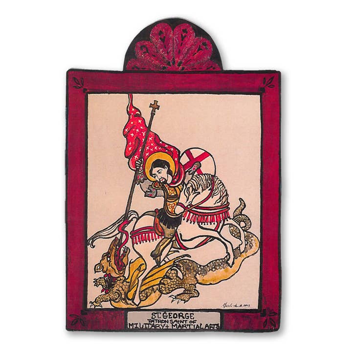 Saint-Georges - Arts martiaux et militaires pour la vente par Lynn Garlick Retablos