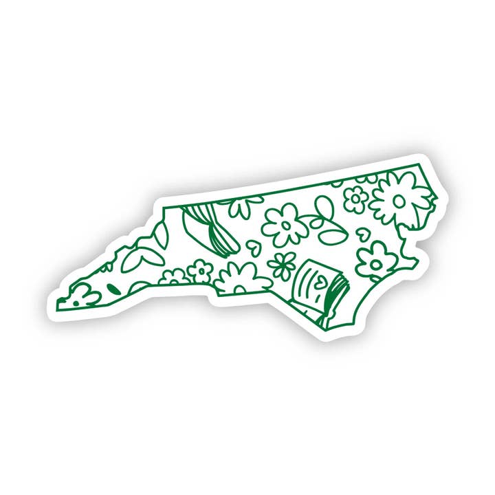 Big Moods - Wholesale Sticker - North Carolina Bookish Pattern Sticker1