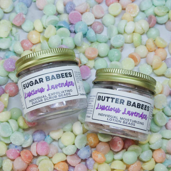 Dot & Co. - Wholesale Body Balm/Butter - Luscious Lavender-Solid Shea Natural Body Butter Beads 1