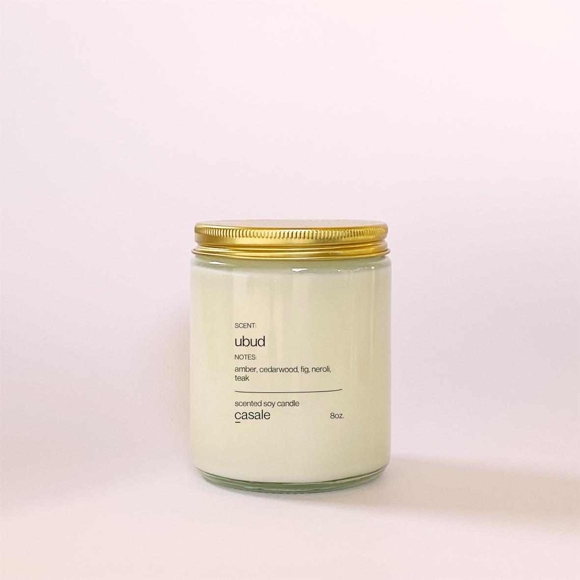 Casale - Wholesale Jar/Filled Candle - Ubud Single Wicked Soy Candle (8oz / 226g)2