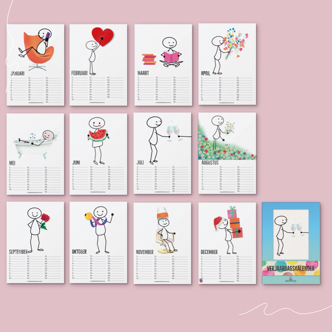 Studio Angelart - Wholesale Calendar - Happy Birthday Calendar from “Planning with a Smile”1