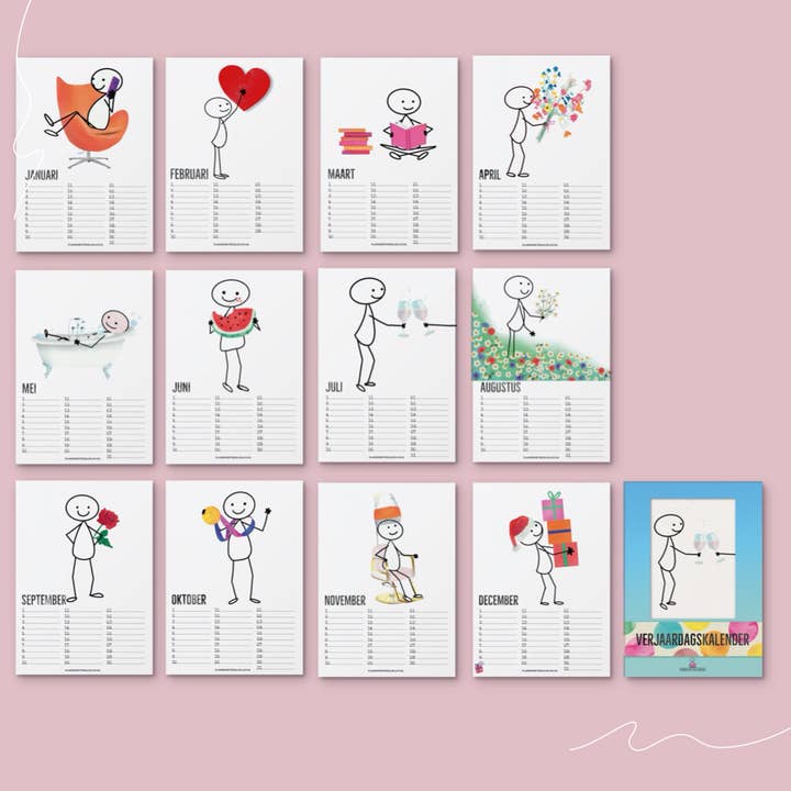 Studio Angelart - Wholesale Calendar - Happy Birthday Calendar from “Planning with a Smile”1