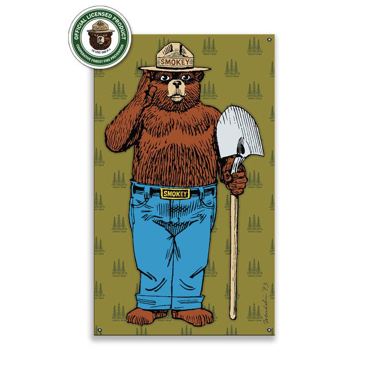 Old Wood Signs - Wholesale Sign - Full Length Smokey Bear - Wood & Metal Wall Art5