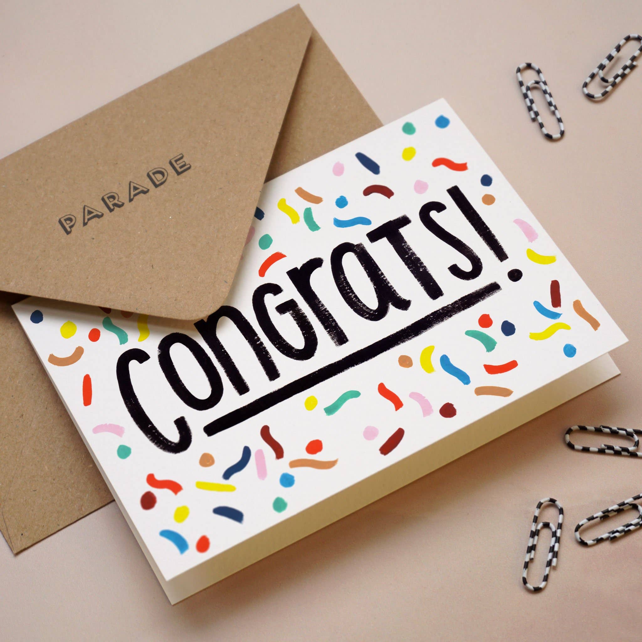 Paper Parade Stationers – wholesale Congratulations card – Congrats! Card1