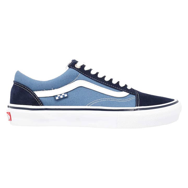 Sapatilhas Vans Skate Old Skool Azul Marinho e Branco por atacado de Rat City Sk8 Shop