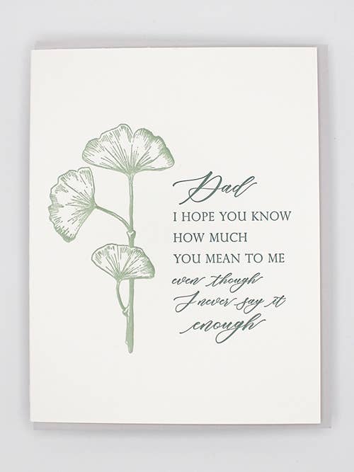 Tarjeta de felicitación tipográfica del día del padre para venta al por mayor de Rust Belt Love Paperie