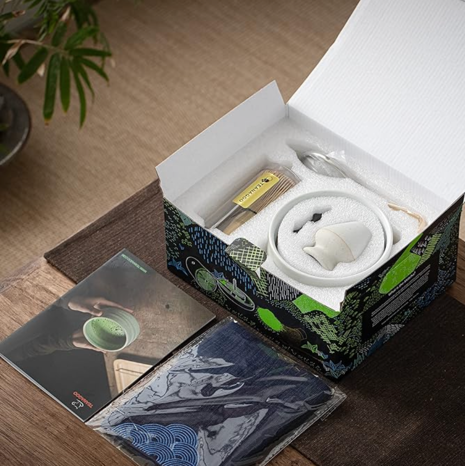 Store Tenpo - Vente Service à thé - Set de cérémonie Matcha japonais ivoire, 7 pièces4