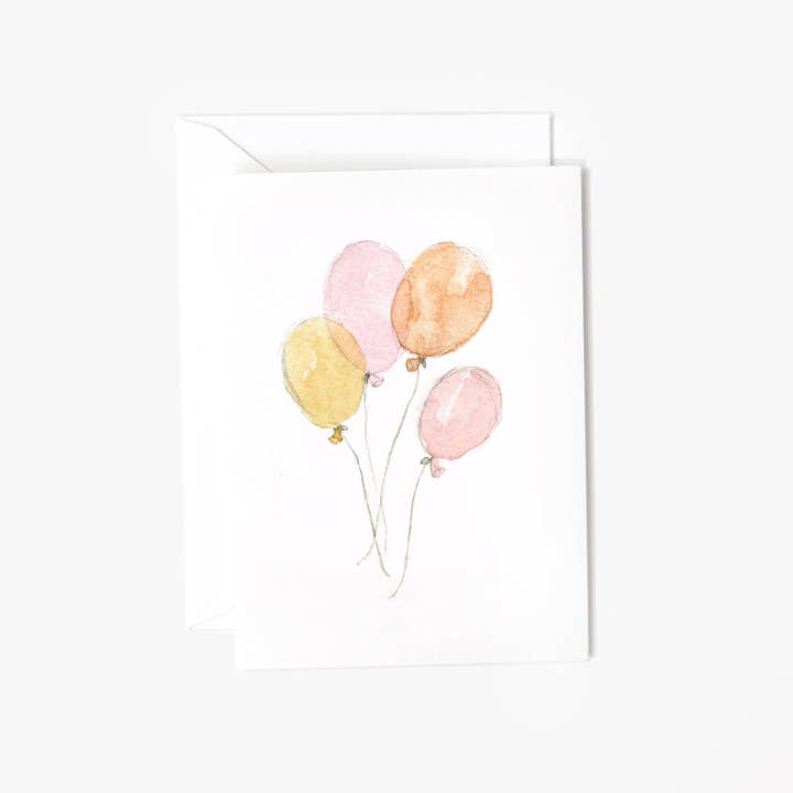 emily lex studio - Wholesale Stationery/Notecard Set - pink balloons mini notecard