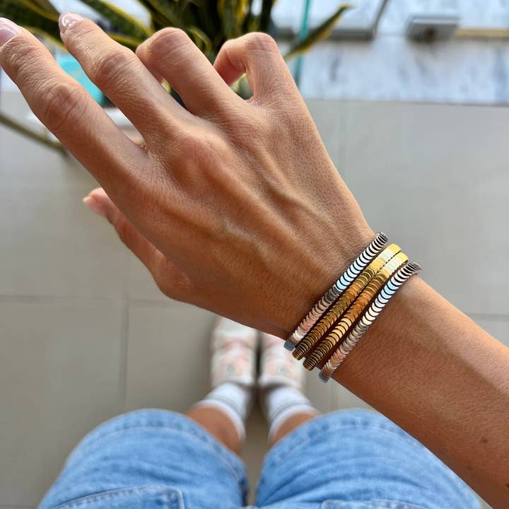 Goupi - Wholesale Woven/Braided Bracelet - Snake chain bracelet in gold and silver1