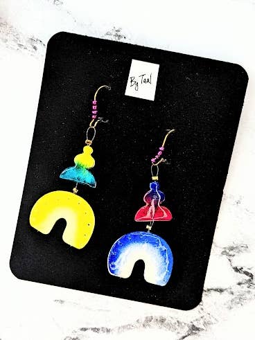 Candy- Lightweight, Reversible Dangle Statement Earrings for wholesale by By Taal
