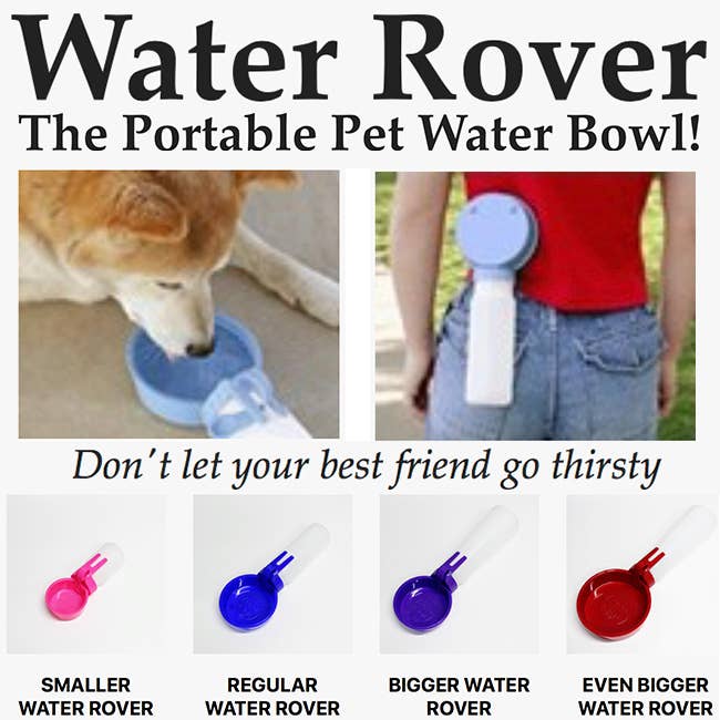 Water Rover - Venta al por mayor Comedero - Gatos y perros - Tazón de agua Rover regular de 4 pulgadas y botella de 15 onzas2