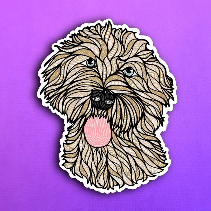 Zenspire Designs - Wholesale Sticker - Golden Doodle Sticker (WATERPROOF)0