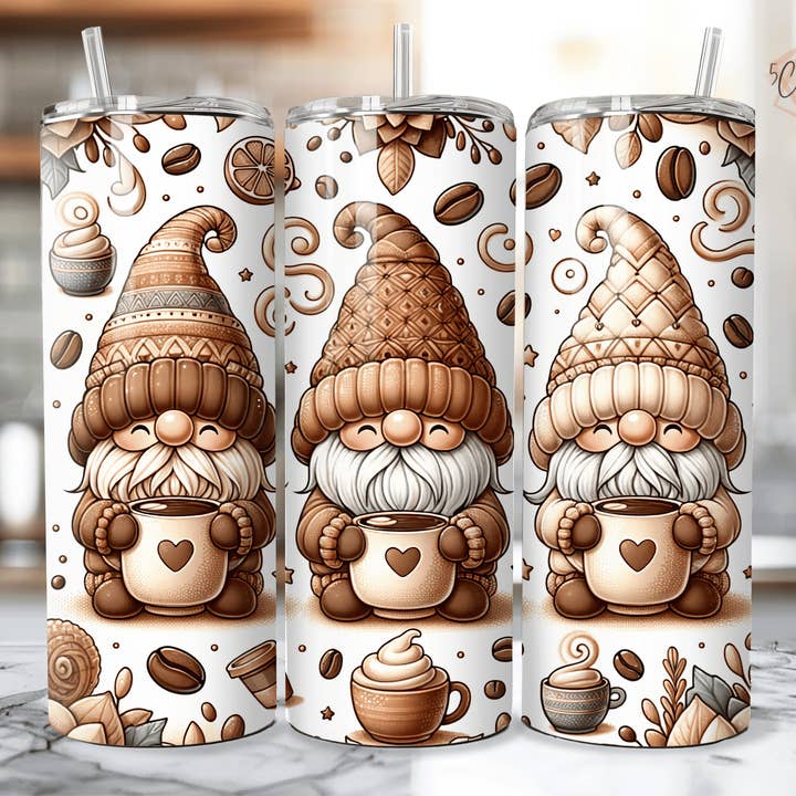 Coffee Lover Gnomes Tumbler for wholesale by 5C's Wholesale