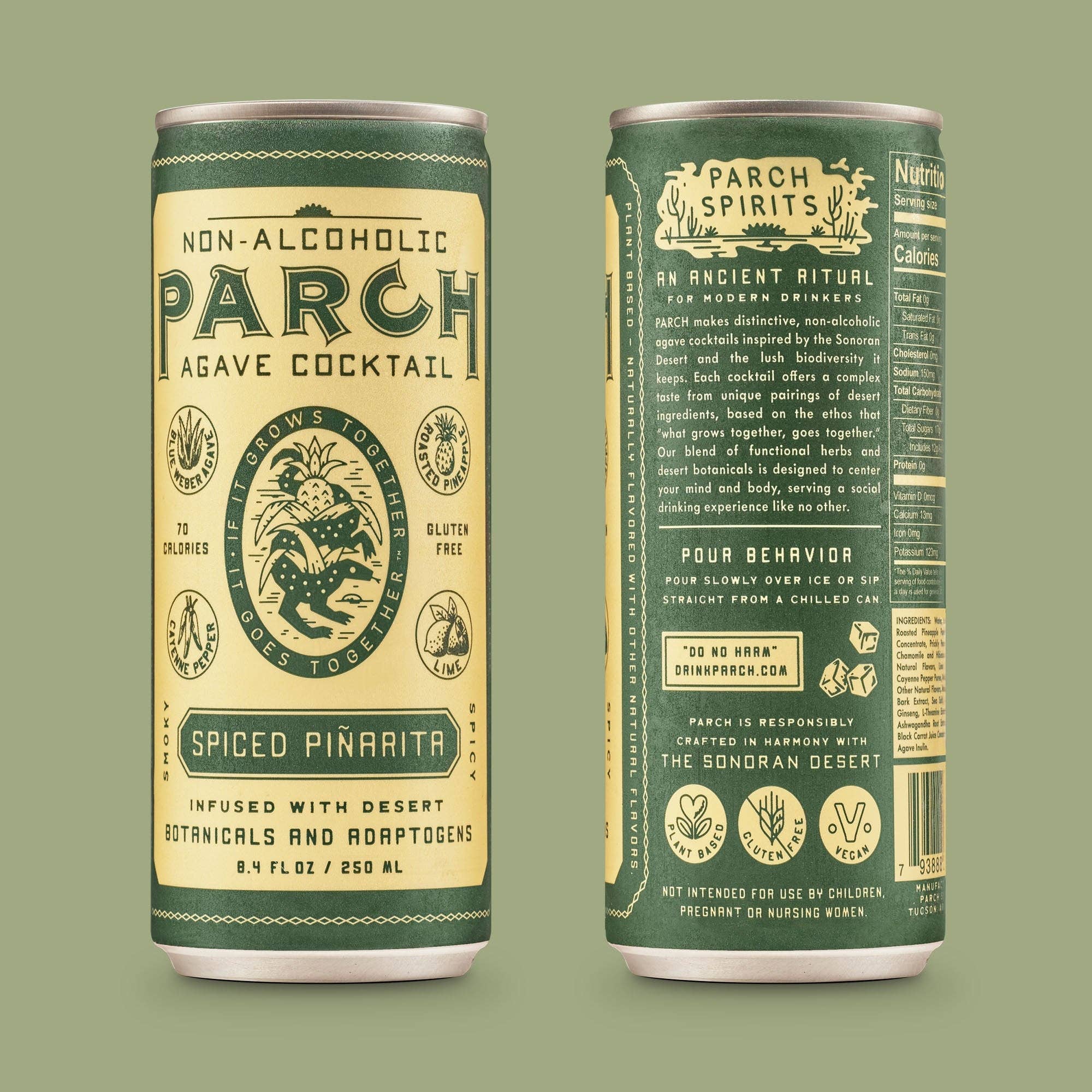 Parch Spirits Co. - Wholesale Non-Alcoholic Aperitif/Mocktail - PARCH Spiced Piñarita Non-Alc Agave Cocktail - 24 Cans2