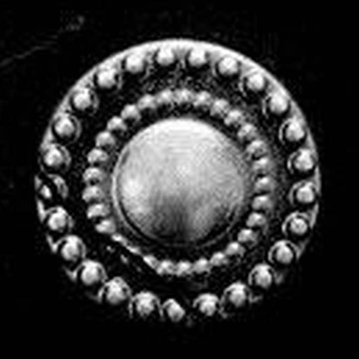 Antique Silver Metal Circle Dots Brad (12/pkg) for wholesale by Emerald Creek Craft Supplies