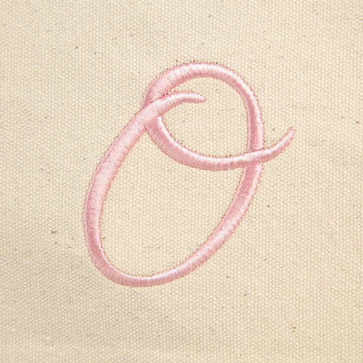 Dalix - Wholesale Tote Bag - Women's - DALIX Monogram Tote Bag Womens Open Top Pink Letter A-Z47