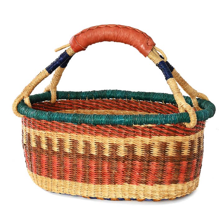 Swahili | AFRICAN MODERN - Wholesale Picnic Basket - Assorted Ghanaian Bolga Berry Picking Basket1