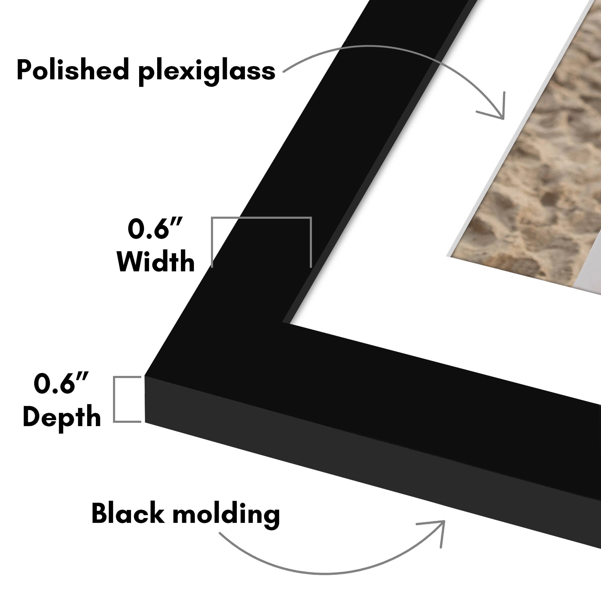 Americanflat - Wholesale Picture Frame - Americanflat 5 Pack Picture Frames With Mat Plexiglass Cover90