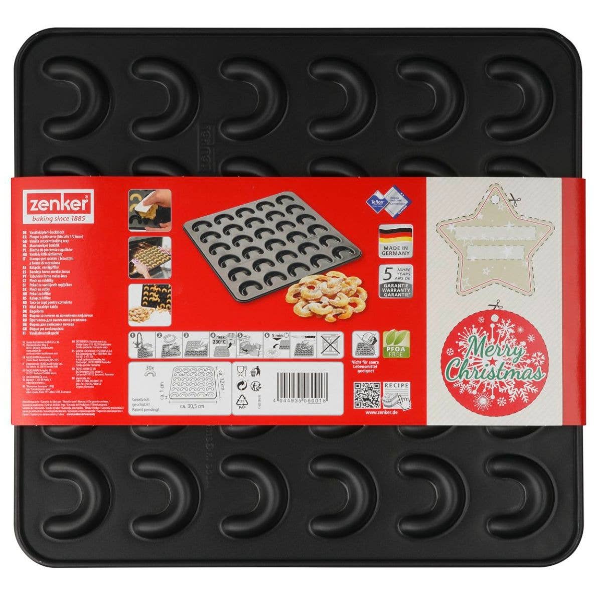 Zenker - Wholesale Baking Sheet/Mat - Zenker Noël vanilla croissant tray for 309