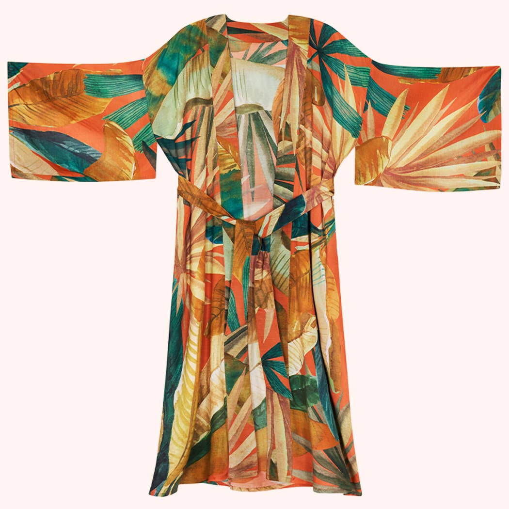 Powder Design inc - US - Wholesale Kimono - Women's - Painted Palms Kimono Gown2