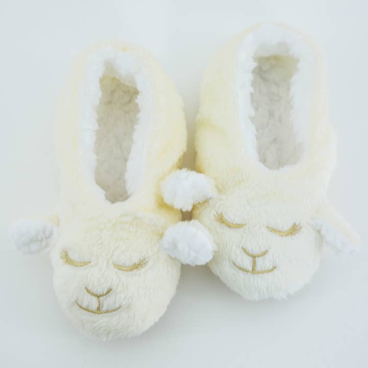 Faceplant Dreams - Wholesale Slippers - Women's - Sweet Dreams Lamb Footsies- Ivory