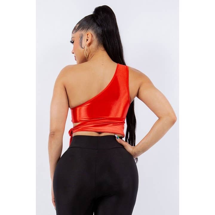 Esmeray Clothing – wholesale Blouse – Women’s – Sculpted Elegance One-Shoulder Crop Top7