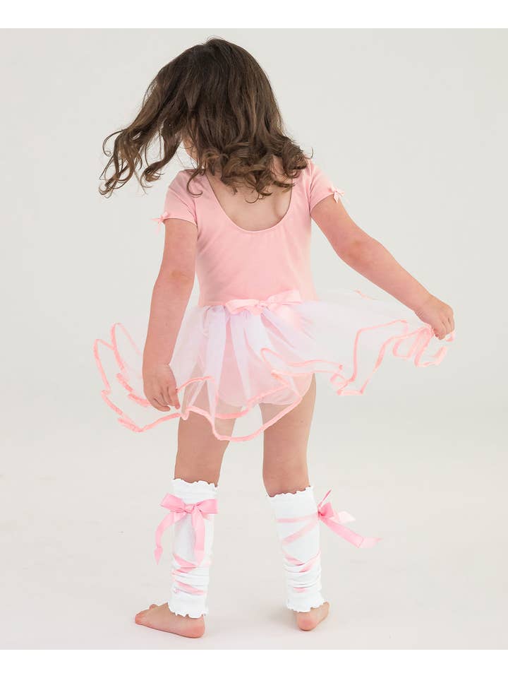 Girls White Dance Ballet Bow Leg Warmers for wholesale on Faire