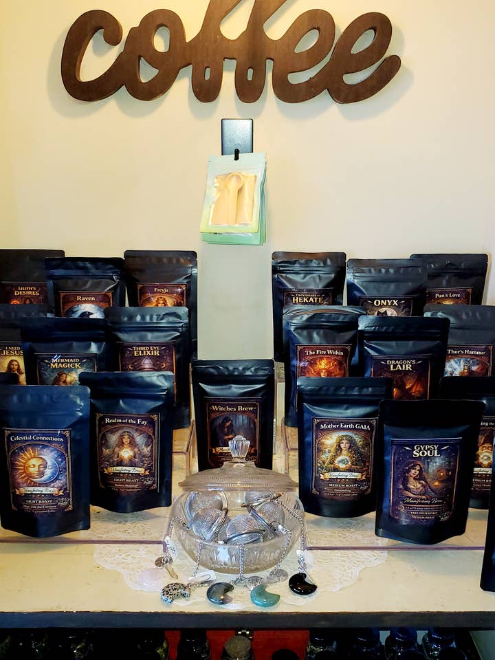 Bulk Assorted 2.5oz ritual ground coffee magick magic for wholesale by The Clairity Room