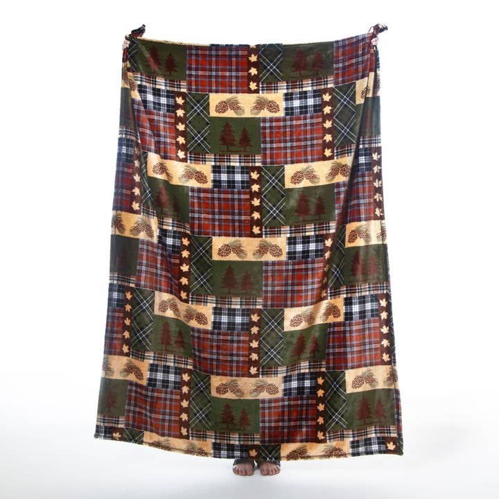 Carstens, Inc. - Wholesale Throw Blanket - Rustic Plaid Heavy Plush Throw2