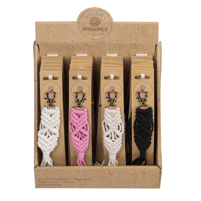 Out of the blue KG - Wholesale Keychain - Women's - Metal key chain, Makramee style,1