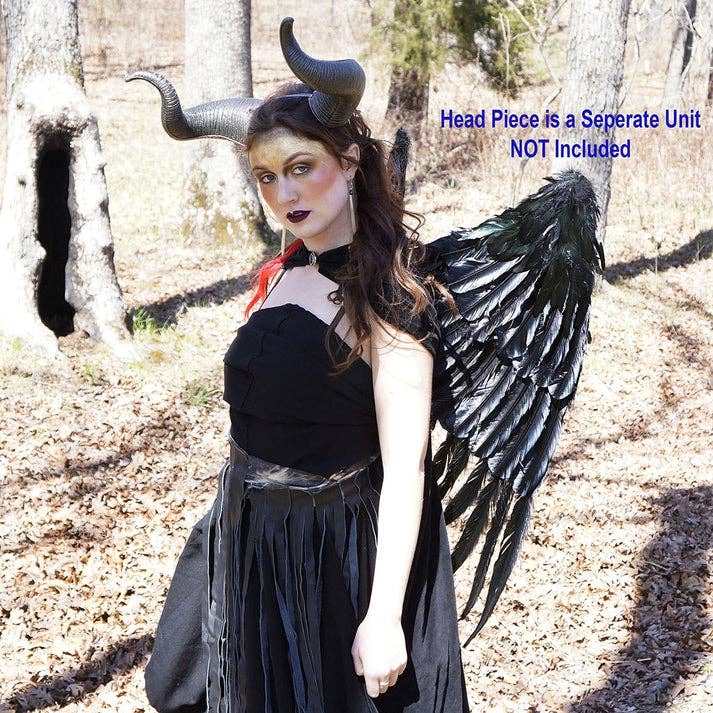 Zucker Feather Products – wholesale Dräkt – Dam – Maleficent-inspirerad svart stor fjädervinge4