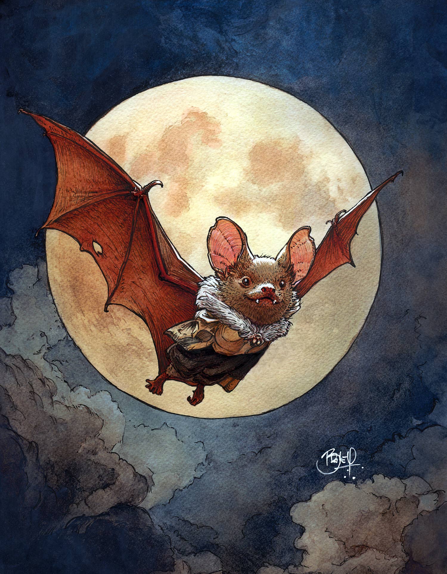 Shawn Braley Illustration - Vente Carte de vœux classique - Batty n° 4090