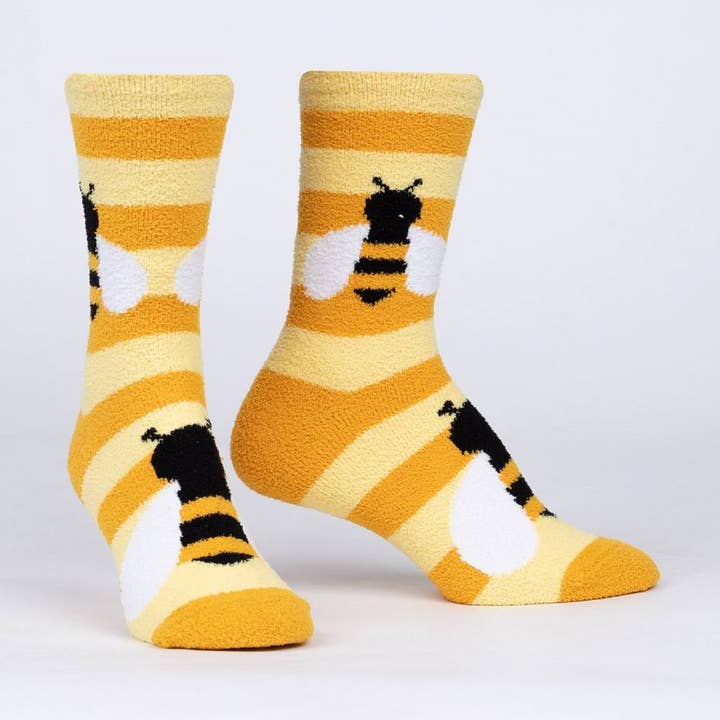 Bee Cozy Slipper Socks for wholesale by Sock it To Me