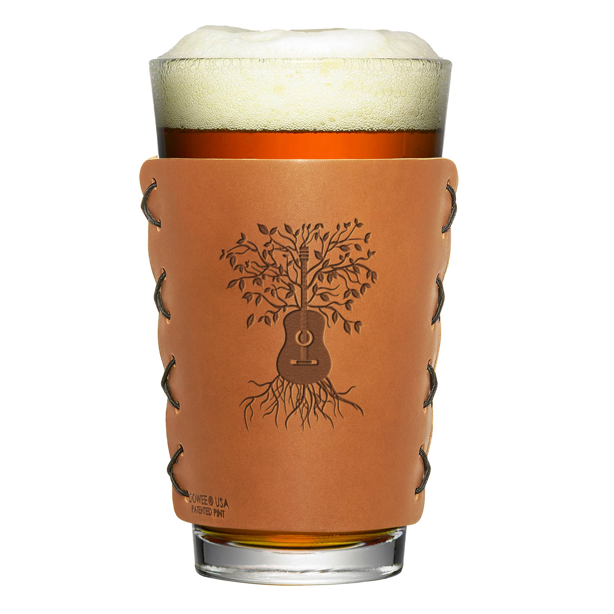 Oowee Products - Wholesale Beer Glass/Mug - Retail Ready Pick-A-Logo Leather Pint Glass Sleeve 4