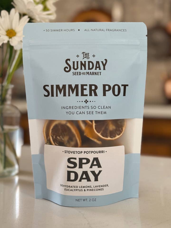 Spa Day Simmer Pot | Lemon Lavender Eucalyptus for wholesale by The Sunday Seed