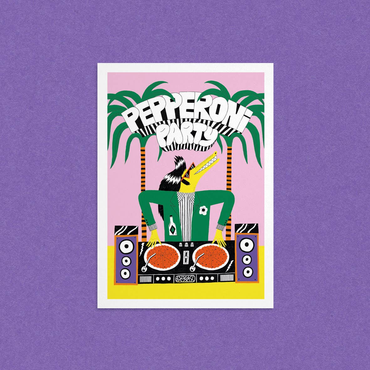 Dans Les Dents - Wholesale Postcard - Postcard / Greeting Card - PEPPERONI PARTY - CRT78