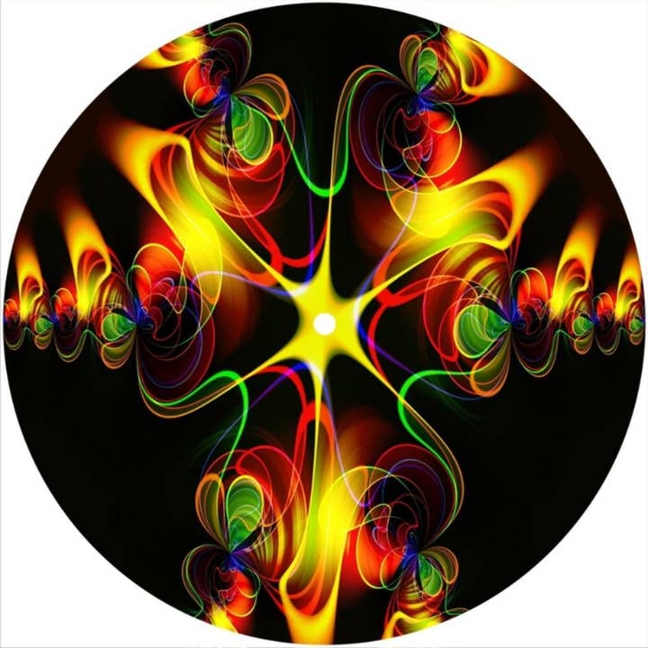 Slipmat 12"/ 7" for Record Players - Fractal 18 for wholesale by Phatmatz