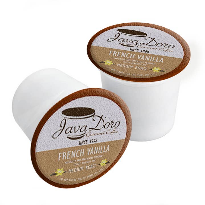 Java Doro - Wholesale Ground Coffee - French Vanilla Flavored Coffee Pods - 18 Count